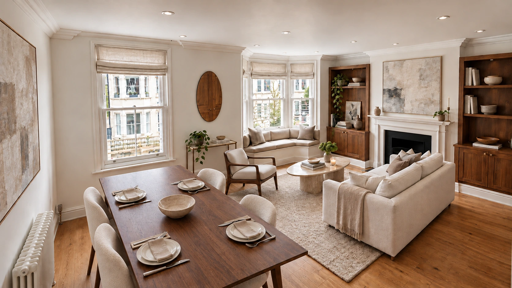 An AI-restyled interior study of the Inglethorpe Street living room